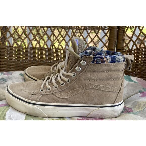 Vans Women's Tan High-Top Sneakers - Picture 4 of 8